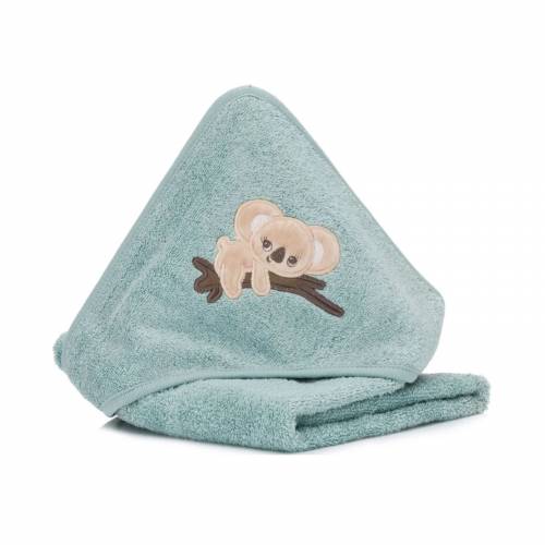 FILLIKID Hooded Towel Organic 75x75cm - Koala Aqua